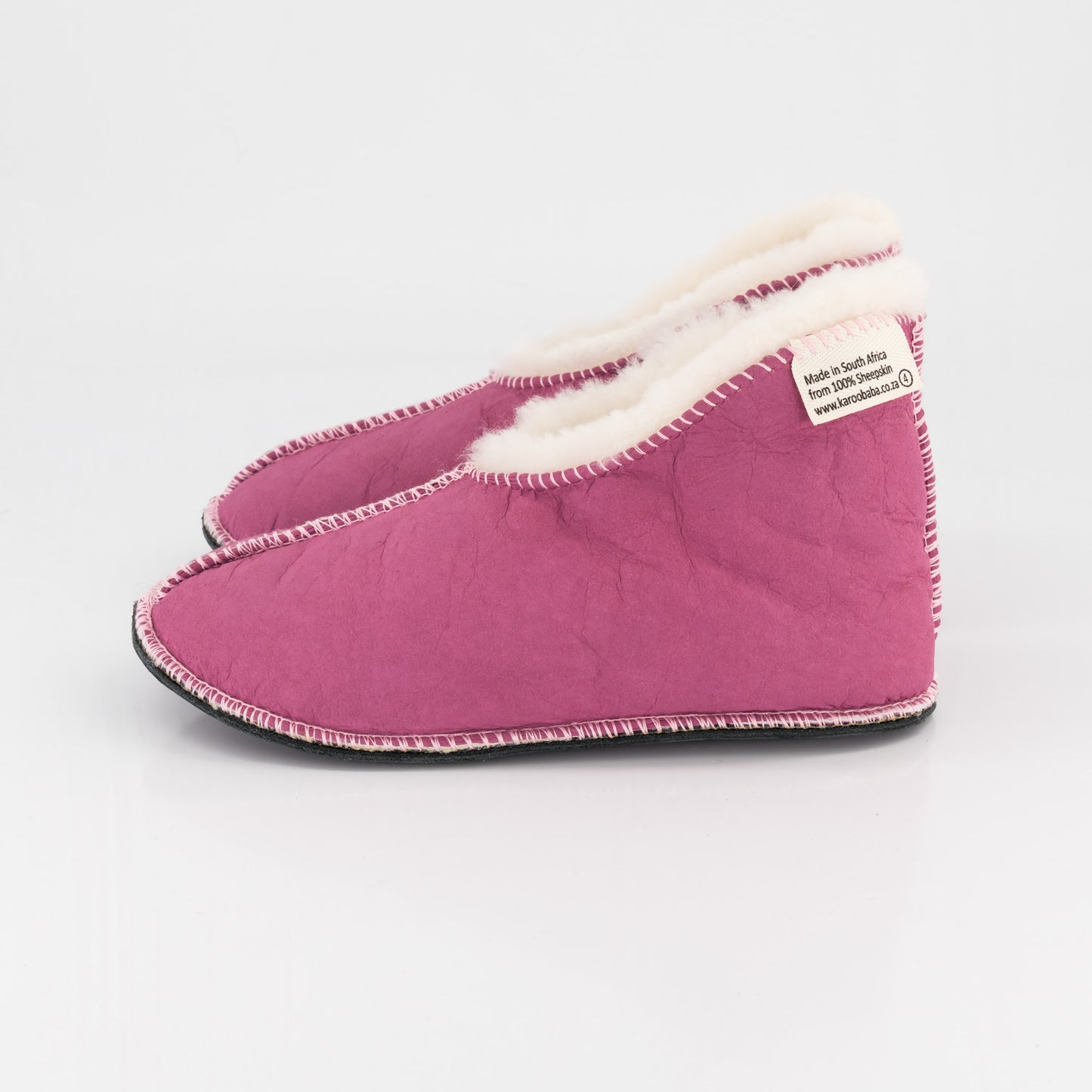 Karoolux Leather-Sole Sheepskin Slippers