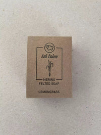 Handmade Felted Soap , top-view , closed