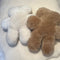 Fluffy Sheepskin Teddy Bears , White and Brown