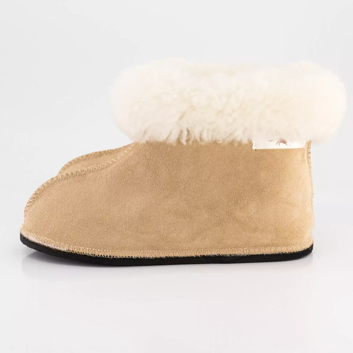 Hard-Sole Sheepskin Boots , side view