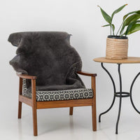 South African Merino Sheepskin , grey , on chair