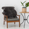 South African Merino Sheepskin , grey , on chair