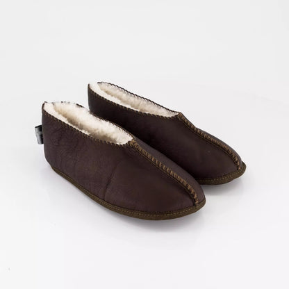 Nubuck Leather-Sole Sheepskin Slippers