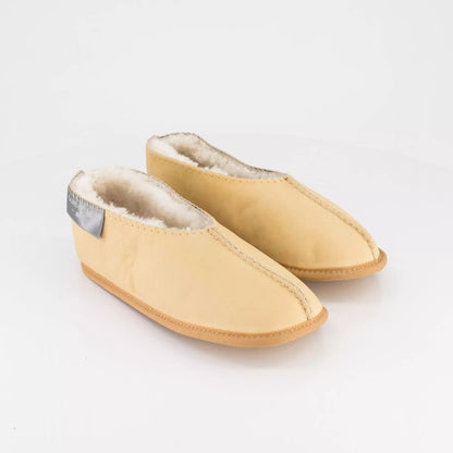 Nubuck Leather-Sole Sheepskin Slippers