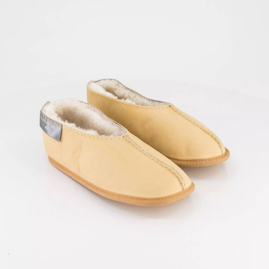 Nubuck Leather-Sole Sheepskin Slippers