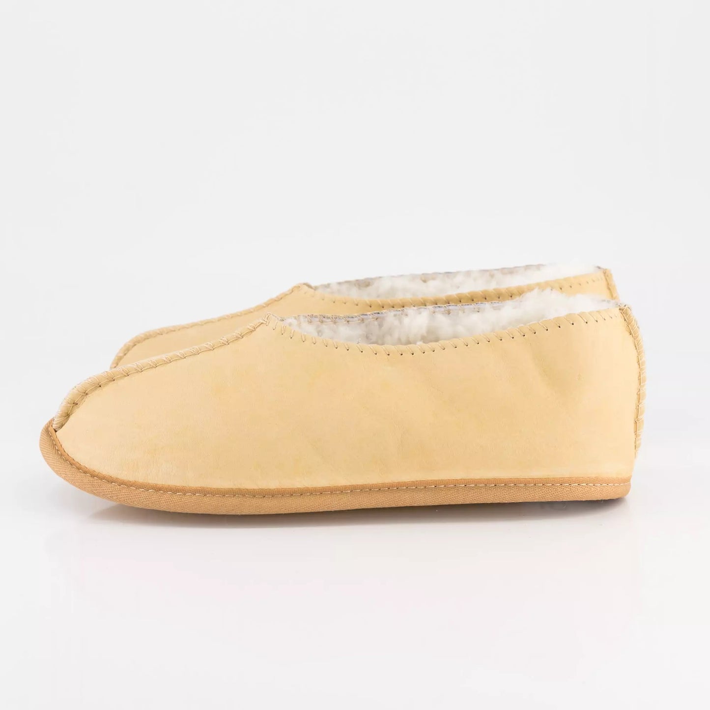 Nubuck Leather-Sole Sheepskin Slippers