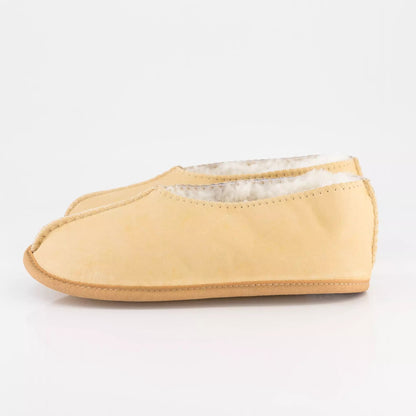 Nubuck Leather-Sole Sheepskin Slippers