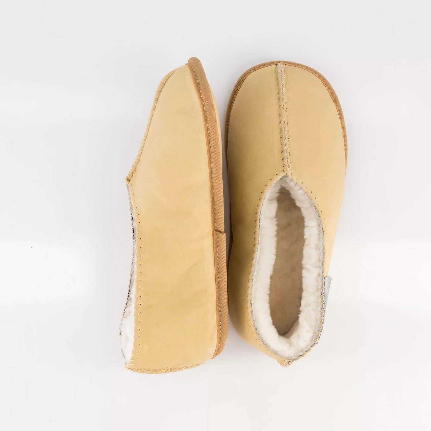 Nubuck Leather-Sole Sheepskin Slippers