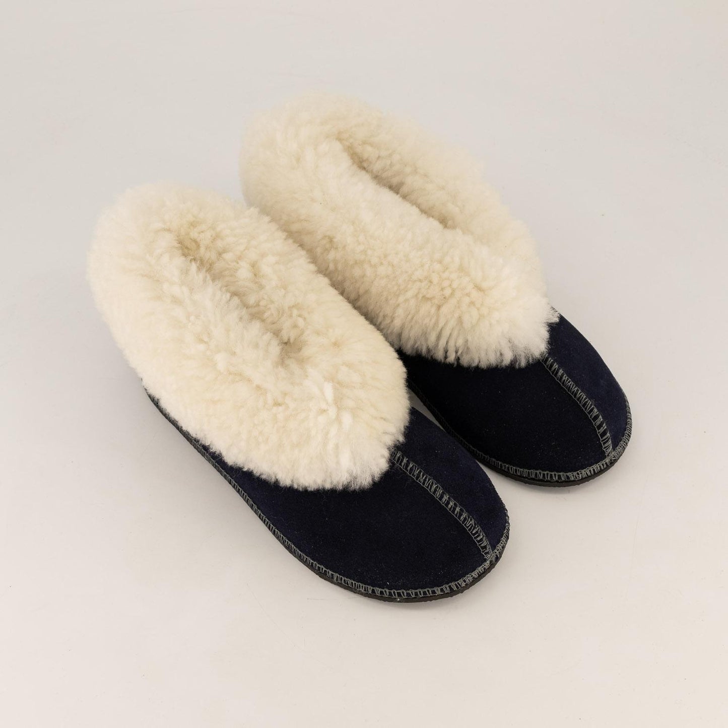 Handmade Hard-Sole Sheepskin Slippers
