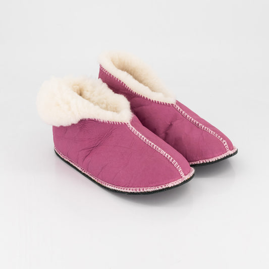 Karoolux Leather-Sole Sheepskin Slippers