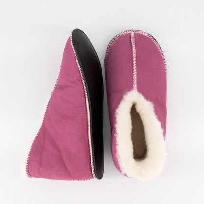 Karoolux Leather-Sole Sheepskin Slippers