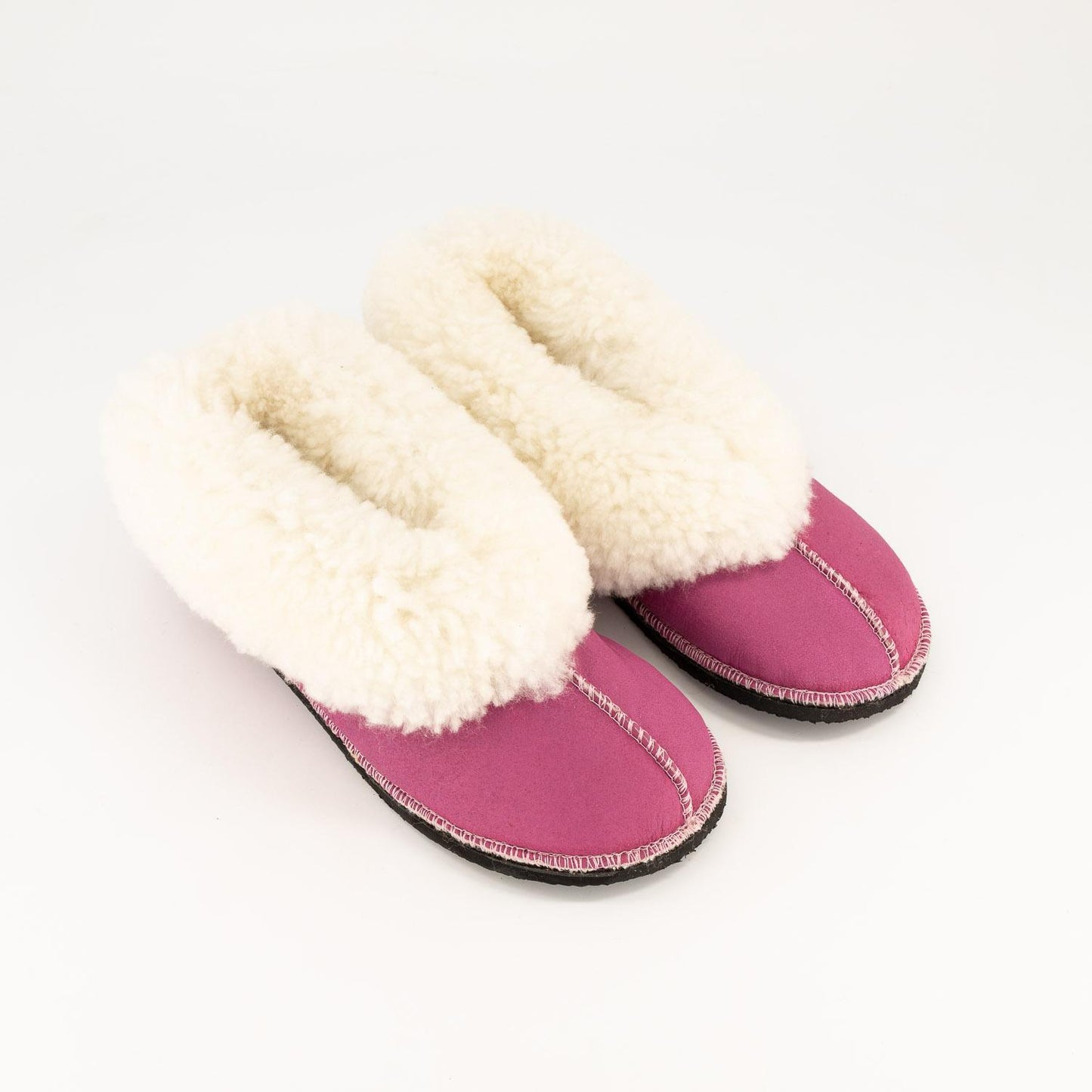 Handmade Hard-Sole Sheepskin Slippers