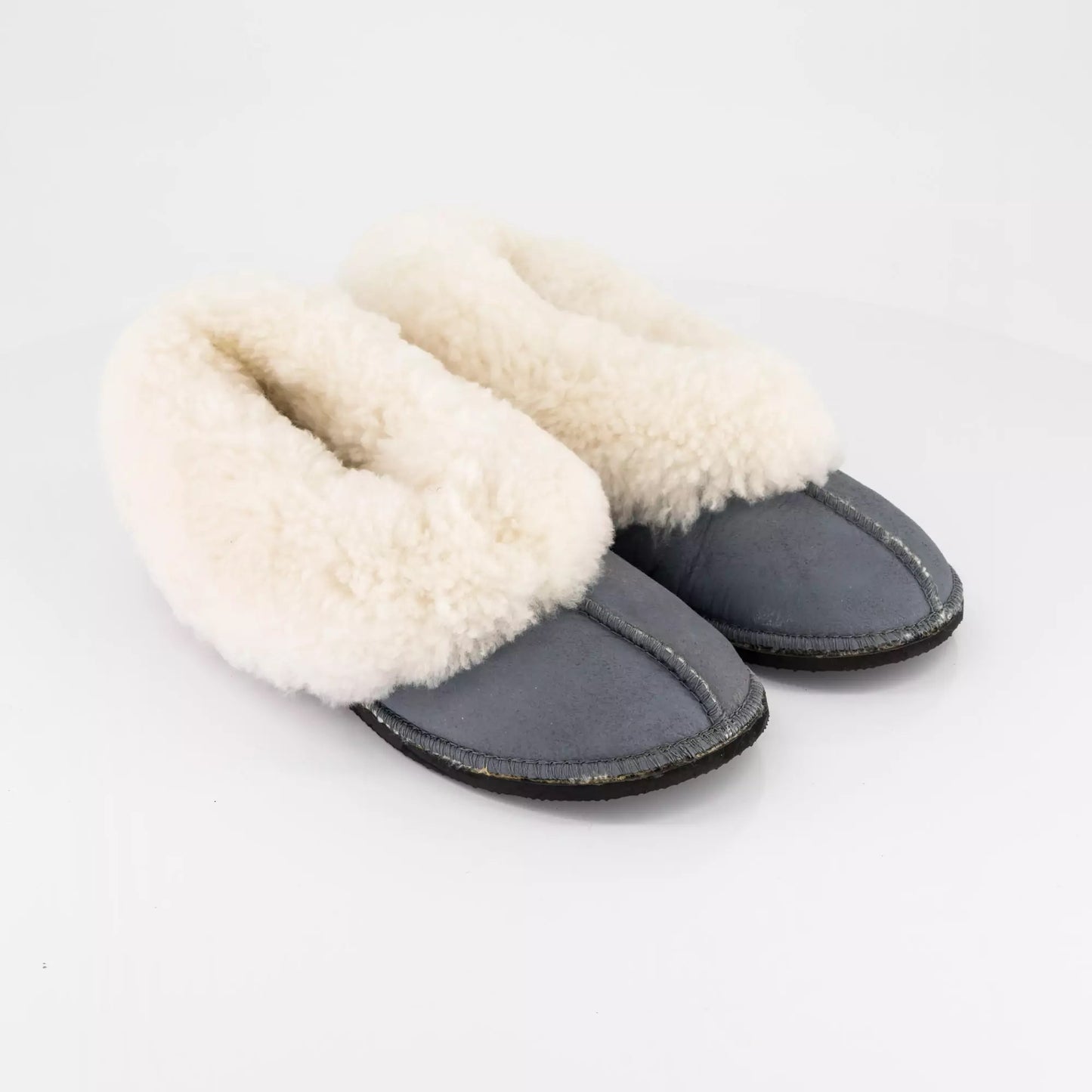 Handmade Hard-Sole Sheepskin Slippers