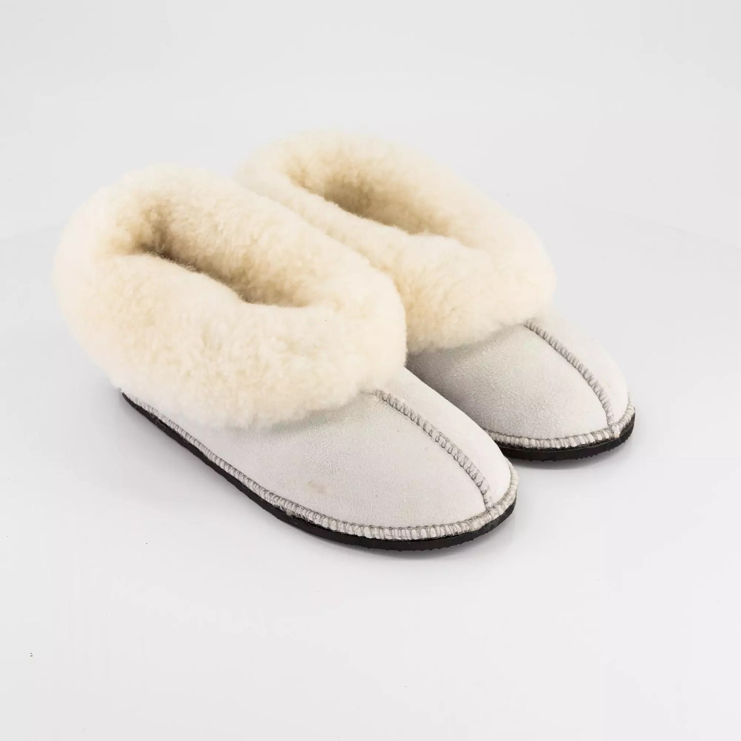 Handmade Hard-Sole Sheepskin Slippers
