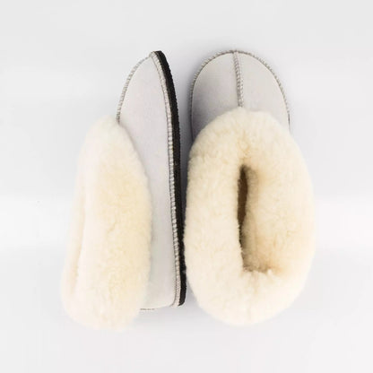 Handmade Hard-Sole Sheepskin Slippers