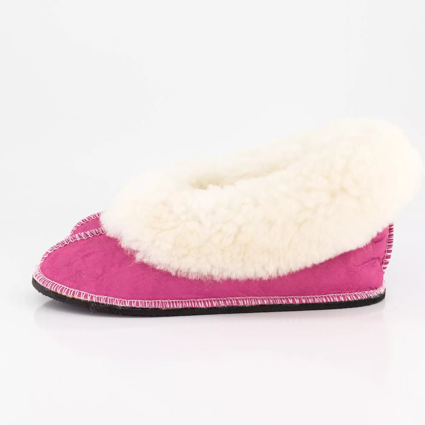 Handmade Hard-Sole Sheepskin Slippers