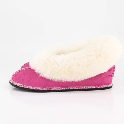 Handmade Hard-Sole Sheepskin Slippers