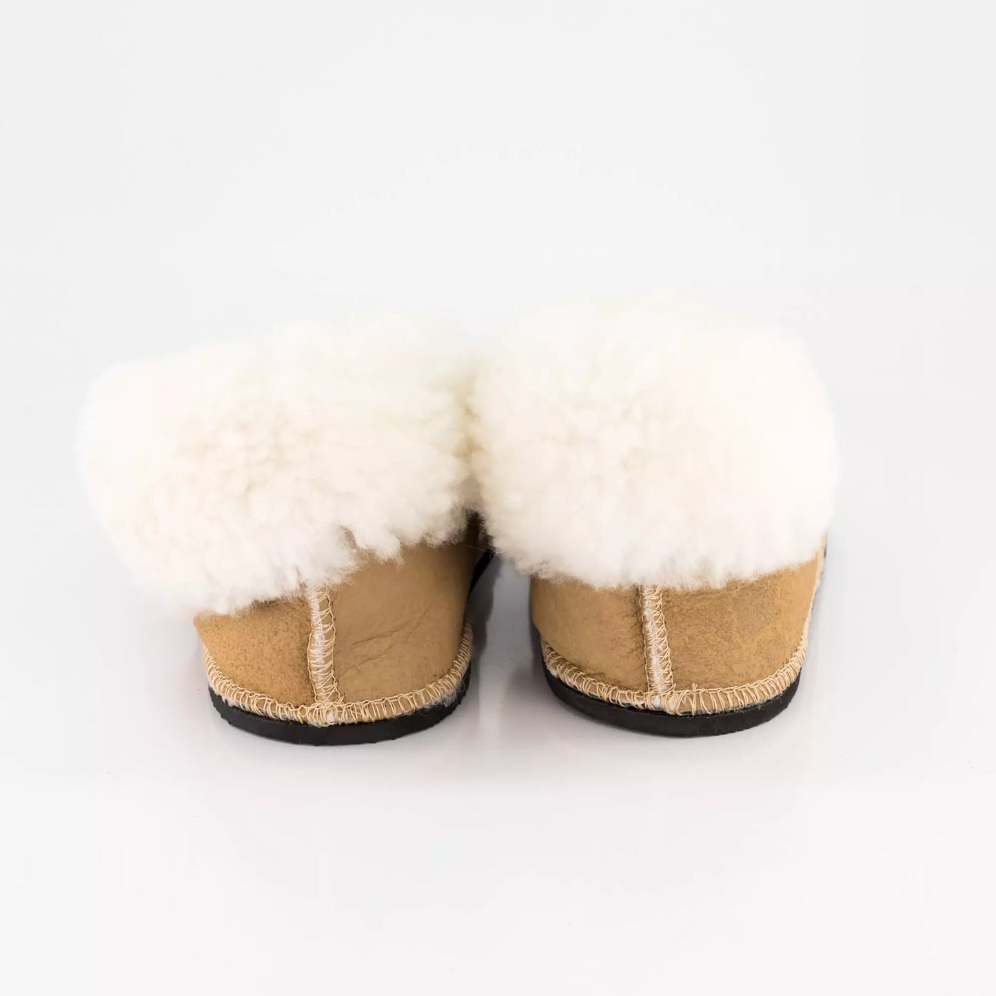 Handmade Hard-Sole Sheepskin Slippers