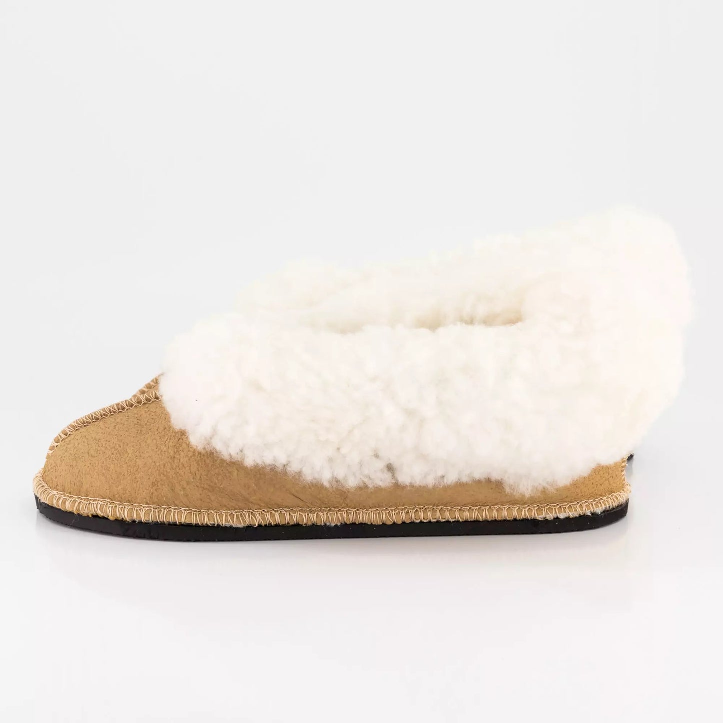 Handmade Hard-Sole Sheepskin Slippers