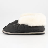 Black Sheepskin Slippers - Hard-Sole