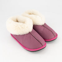 Pink Sheepskin Slippers - Hard-Sole