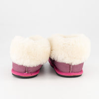 Pink Sheepskin Slippers - Hard-Sole
