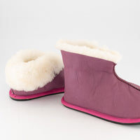 Pink Sheepskin Slippers - Hard-Sole