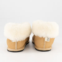 Tan Sheepskin Slippers - Hard-Sole