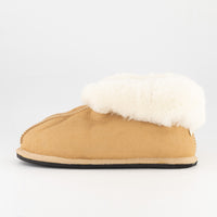 Tan Sheepskin Slippers - Hard-Sole