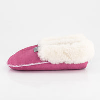 Pink Sheepskin Slippers - Soft Sole
