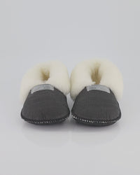 Black Sheepskin Slippers - Soft Sole