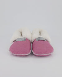 Pink Sheepskin Slippers - Soft Sole