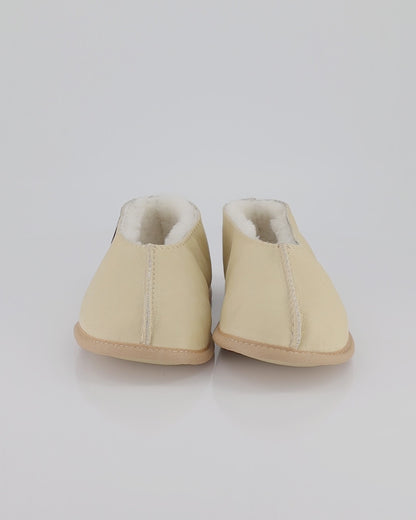 Nubuck Leather-Sole Sheepskin Slippers